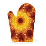 Sun Fire Kaleidoscope Print Single Oven Mitt