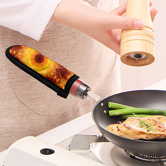 Sun Fire Kaleidoscope Print Skillet Handle Cover