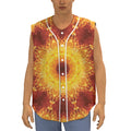 Sun Fire Kaleidoscope Print Sleeveless Baseball Jersey