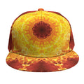 Sun Fire Kaleidoscope Print Snapback Cap