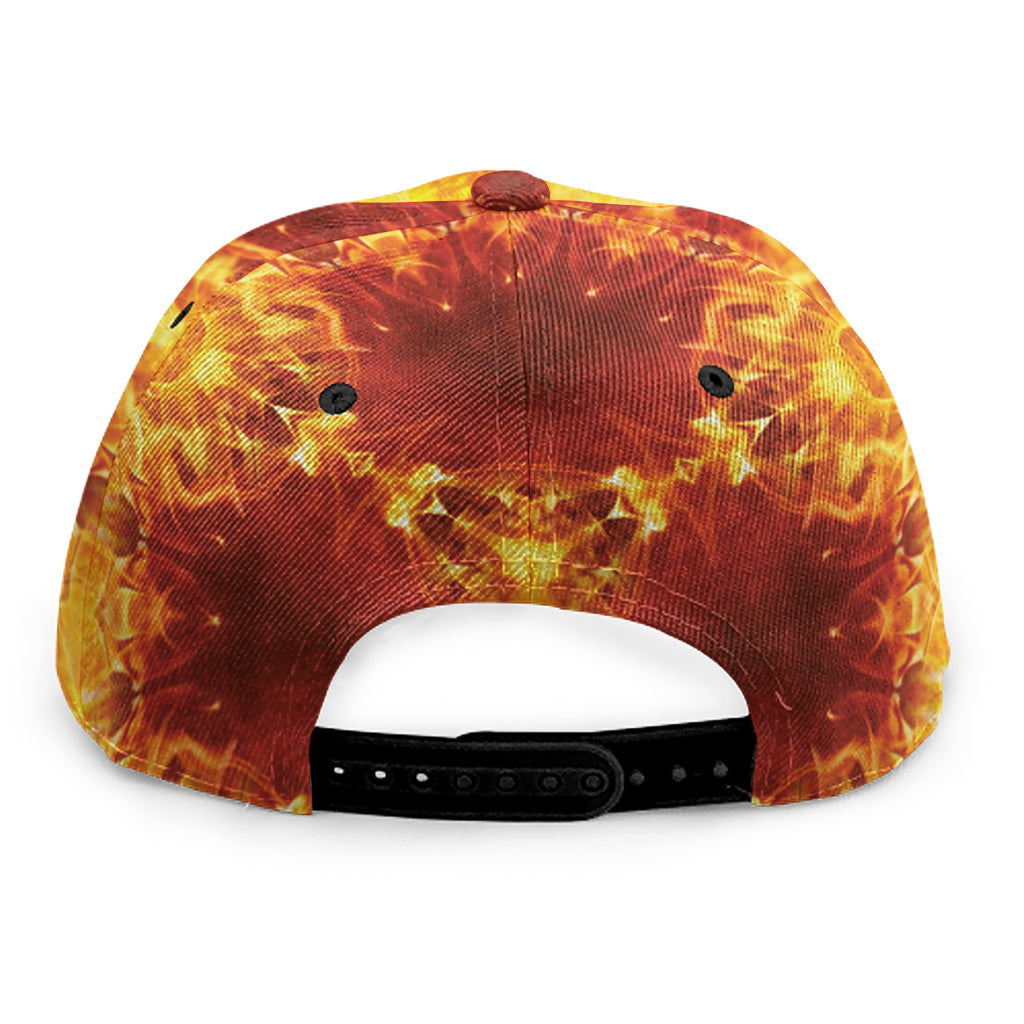 Sun Fire Kaleidoscope Print Snapback Cap