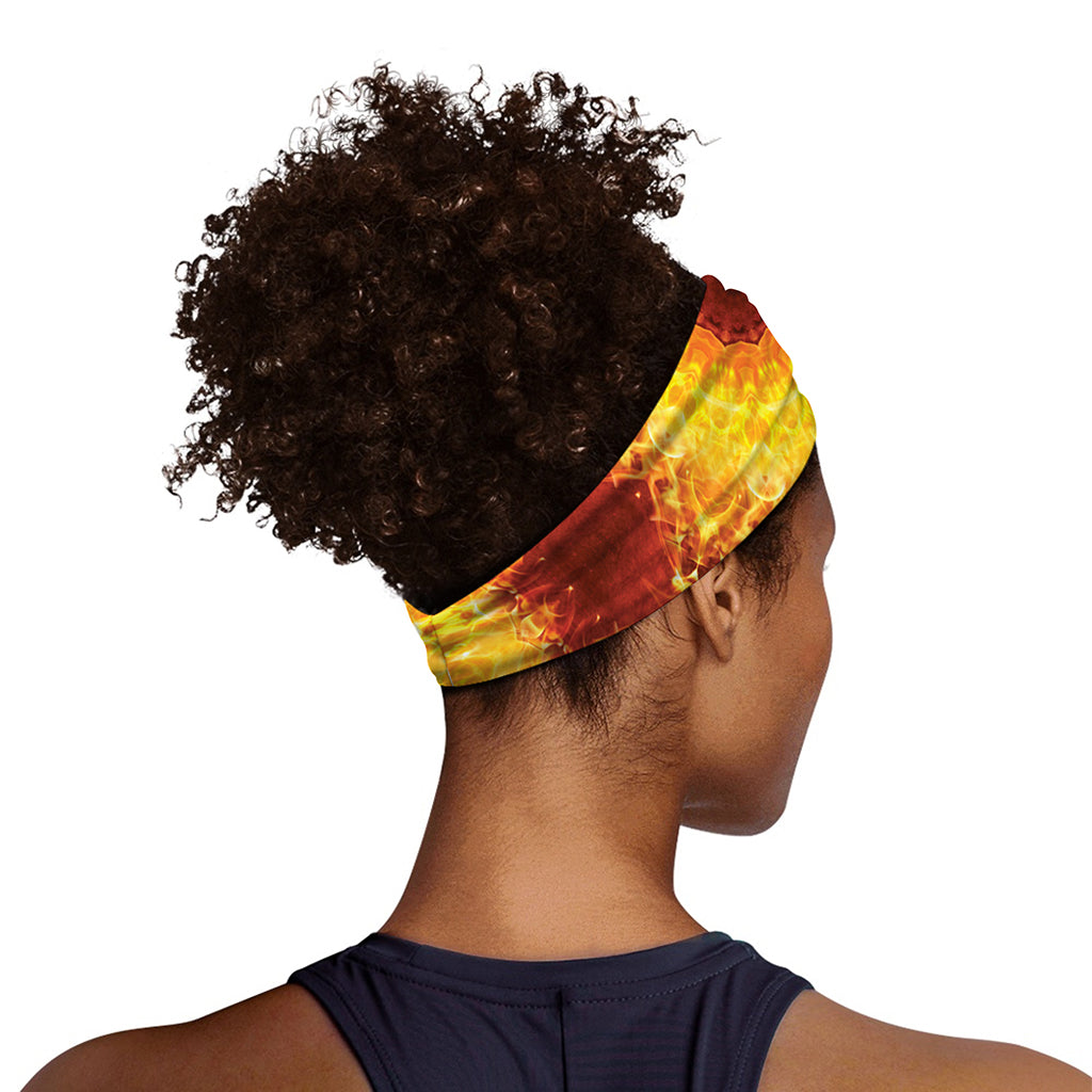 Sun Fire Kaleidoscope Print Sports Headband