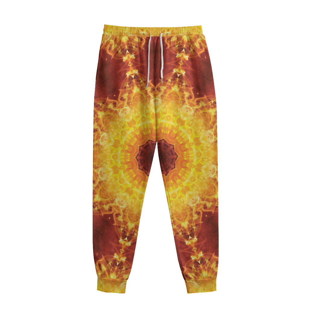 Sun Fire Kaleidoscope Print Sweatpants
