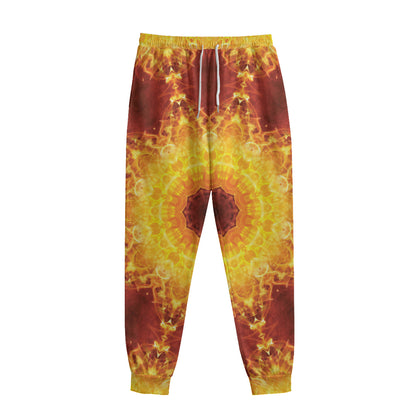 Sun Fire Kaleidoscope Print Sweatpants