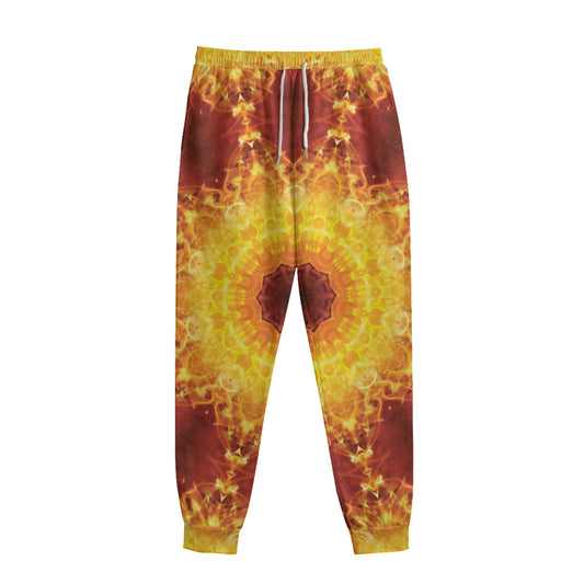 Sun Fire Kaleidoscope Print Sweatpants