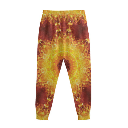 Sun Fire Kaleidoscope Print Sweatpants