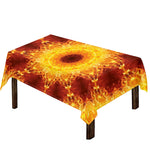 Sun Fire Kaleidoscope Print Tablecloth
