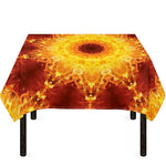 Sun Fire Kaleidoscope Print Tablecloth