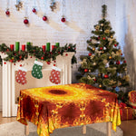 Sun Fire Kaleidoscope Print Tablecloth