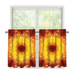 Sun Fire Kaleidoscope Print Tier Curtains