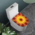 Sun Fire Kaleidoscope Print Toilet Lid Cover