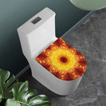 Sun Fire Kaleidoscope Print Toilet Lid Cover