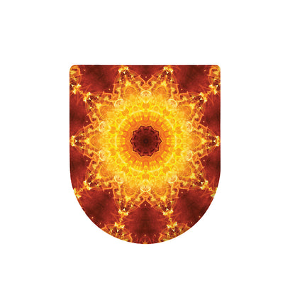 Sun Fire Kaleidoscope Print Toilet Lid Cover