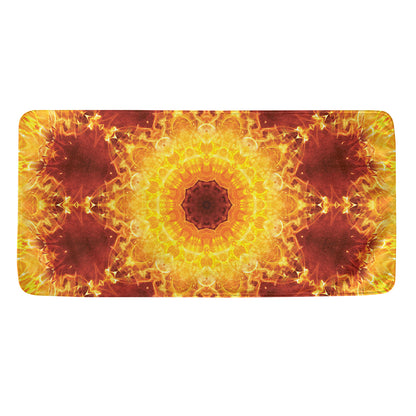Sun Fire Kaleidoscope Print Towel
