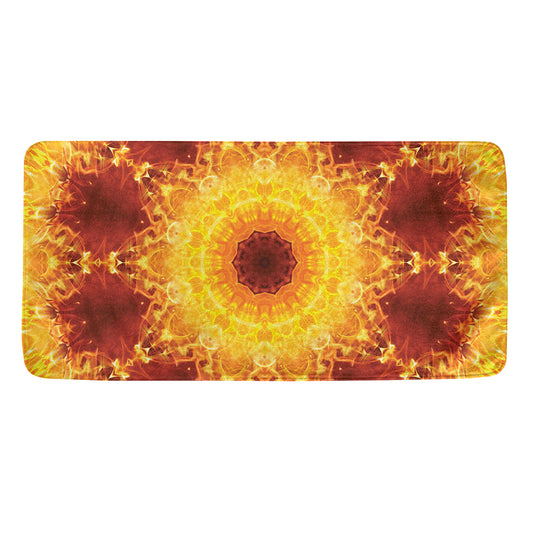 Sun Fire Kaleidoscope Print Towel