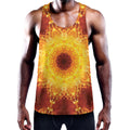 Sun Fire Kaleidoscope Print Men's Workout Tank Top