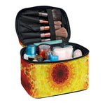 Sun Fire Kaleidoscope Print Travel Makeup Bag