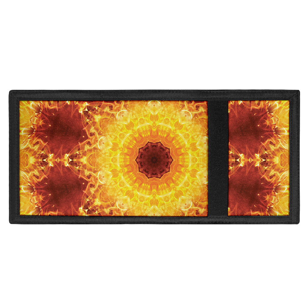 Sun Fire Kaleidoscope Print Trifold Wallet