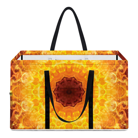 Sun Fire Kaleidoscope Print Utility Tote Bag