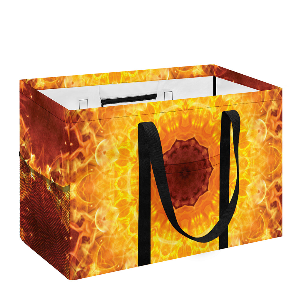 Sun Fire Kaleidoscope Print Utility Tote Bag