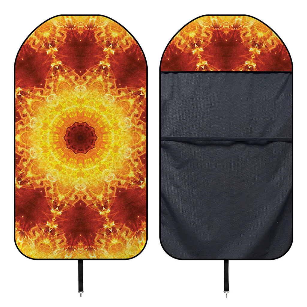 Sun Fire Kaleidoscope Print Waterproof Car Seat Cover