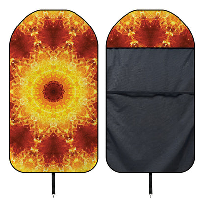 Sun Fire Kaleidoscope Print Waterproof Car Seat Cover