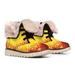 Sun Fire Kaleidoscope Print Winter Boots