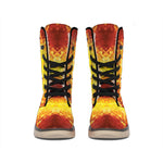 Sun Fire Kaleidoscope Print Winter Boots
