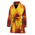 Sun Fire Kaleidoscope Print Women's Bathrobe