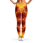 Sun Fire Kaleidoscope Print Women's Leggings