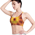 Sun Fire Kaleidoscope Print Women's Sports Bra