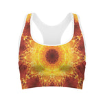 Sun Fire Kaleidoscope Print Women's Sports Bra
