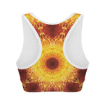 Sun Fire Kaleidoscope Print Women's Sports Bra