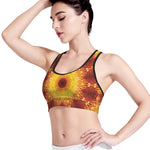 Sun Fire Kaleidoscope Print Women's Sports Bra