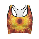Sun Fire Kaleidoscope Print Women's Sports Bra