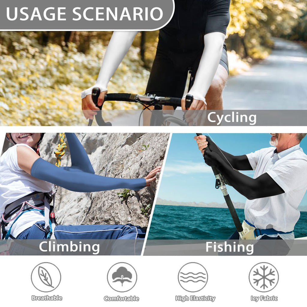 Gold Lights Kaleidoscope Print Sun Protection Arm Sleeves