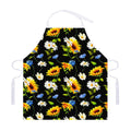 Sunflower Chamomile Pattern Print Adjustable Apron