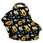 Sunflower Chamomile Pattern Print Baby Seat Cover