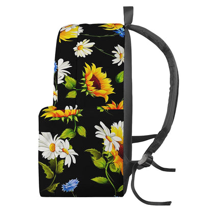 Sunflower Chamomile Pattern Print Backpack