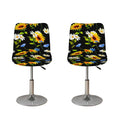 Sunflower Chamomile Pattern Print Bar Stool Covers