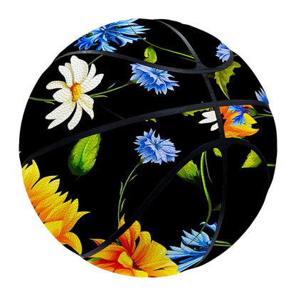 Sunflower Chamomile Pattern Print Basketball