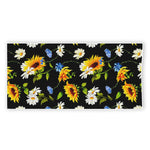 Sunflower Chamomile Pattern Print Beach Towel