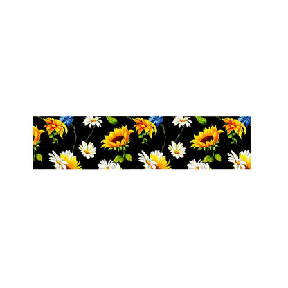 Sunflower Chamomile Pattern Print Bed Runner