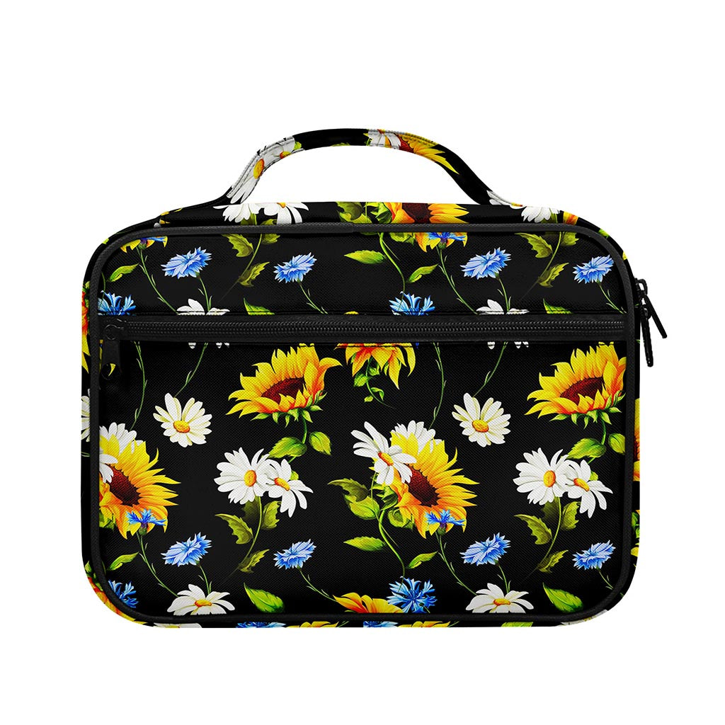 Sunflower Chamomile Pattern Print Briefcase Bible Bag