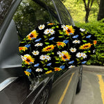 Sunflower Chamomile Pattern Print Car Side Mirror Covers