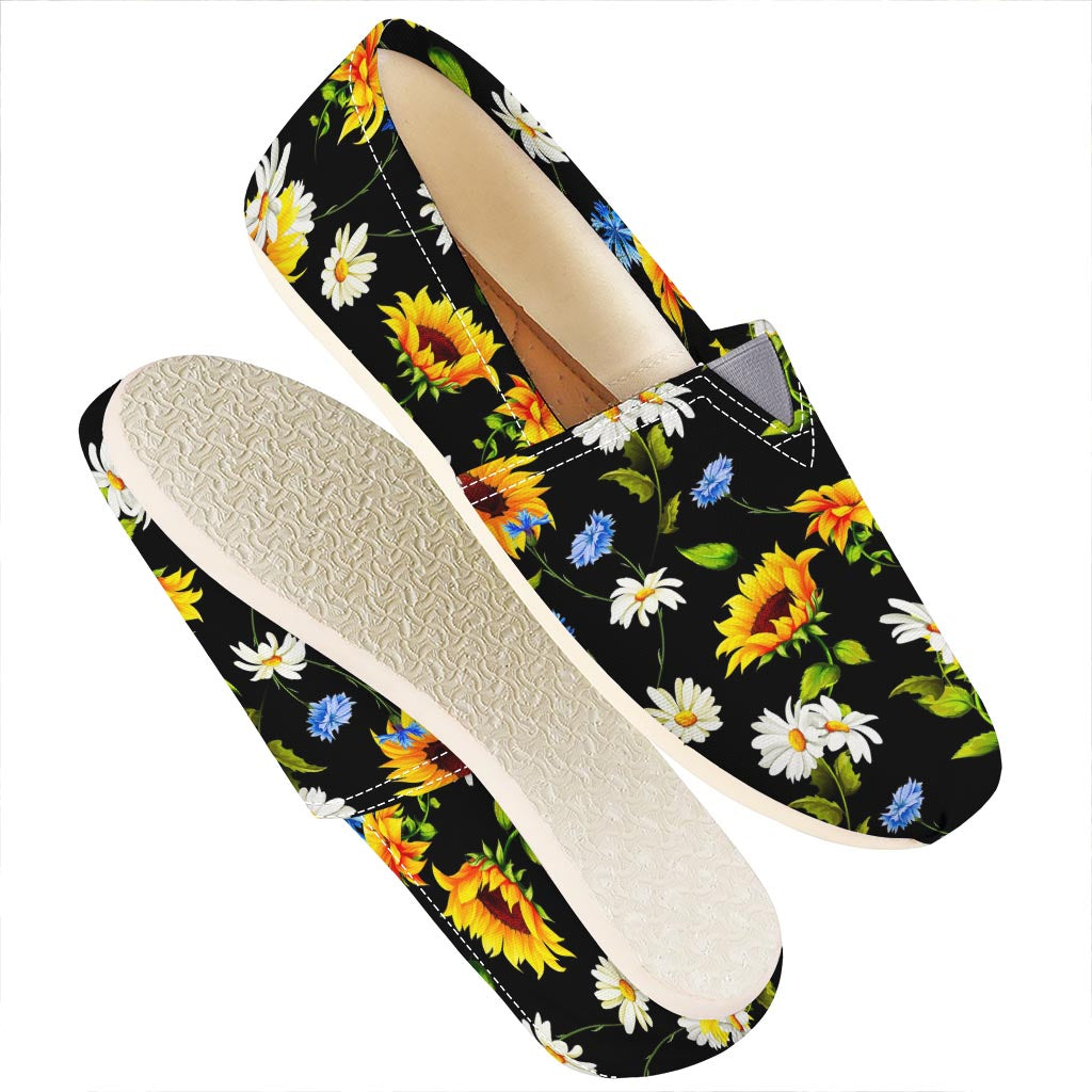 Sunflower Chamomile Pattern Print Casual Shoes