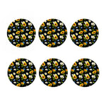 Sunflower Chamomile Pattern Print Coaster Set