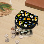 Sunflower Chamomile Pattern Print Coin Purse
