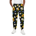 Sunflower Chamomile Pattern Print Cotton Sweatpants