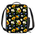 Sunflower Chamomile Pattern Print Crossbody Lunch Bag